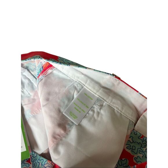 NEW Lilly Pulitzer Jayne Shorts size 2 Watermelon Red Blue Coral Coastal - Picture 13 of 15